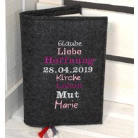 Filzhülle Gotteslob Gotteslobhülle Glaube Liebe Hoffnung Als Kreuz von LUENAhandmadefashion