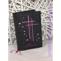 Filzhülle Gotteslob Gotteslobhülle Kreuz Herz Filzhülle Gotteslob Gotteslobhülle Kreuz Herz von LUENAhandmadefashion