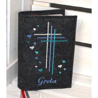 Filzhülle Gotteslob Gotteslobhülle Kreuz Herz Filzhülle Gotteslob Gotteslobhülle Kreuz Herz von LUENAhandmadefashion