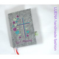 Filzhülle Gotteslob Gotteslobhülle Kreuz Filzhülle Gotteslob Gotteslobhülle Kreuz von LUENAhandmadefashion