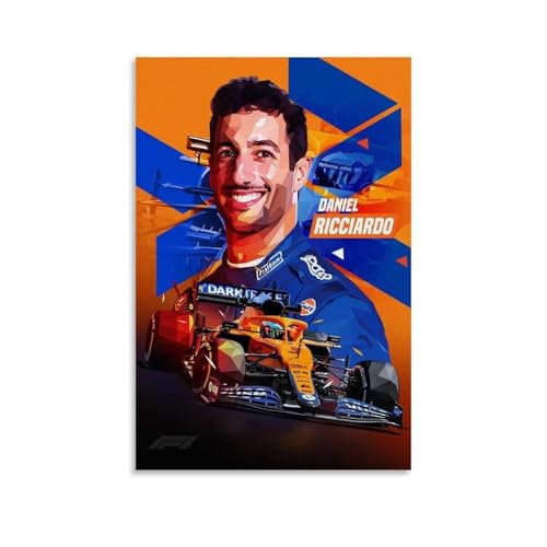 Daniel Ricciardo Poster Dekorative Malerei Leinwand Wandkunst Wohnzimmer Poster Schlafzimmer Malerei,Wandkunst Bilddruck Moderne Familienzimmer Dekor 12x18inch(30x45cm) von LUENYUDE