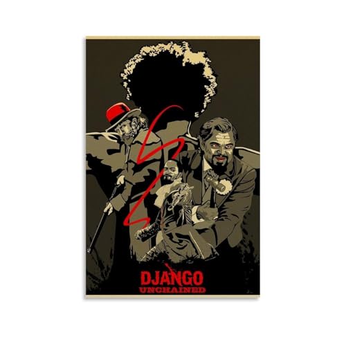 Django-unchained-western-movie Poster Dekorative Malerei Leinwand Wandkunst Wohnzimmer Poster Schlafzimmer Malerei,Wandkunst Bilddruck Moderne Familienzimmer Dekor 24x36inch(60x90cm) von LUENYUDE