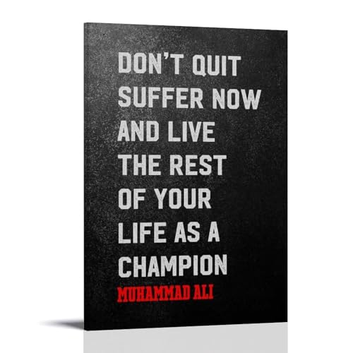 Dont Quit Motivational Ali Quotes Poster Dekorative Malerei Leinwand Wandkunst Wohnzimmer Poster Schlafzimmer Malerei,Wandkunst Bilddruck Moderne Familienzimmer Dekor 16x24inch(40x60cm) von LUENYUDE