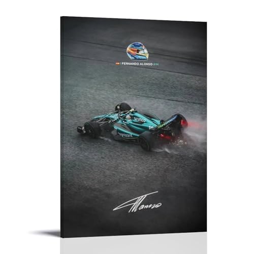 Fernando Alonso Poster Dekorative Malerei Leinwand Wandkunst Wohnzimmer Poster Schlafzimmer Malerei,Wandkunst Bilddruck Moderne Familienzimmer Dekor 16x24inch(40x60cm) von LUENYUDE