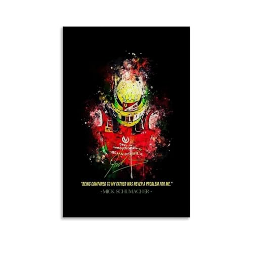 Mike Schumacher Poster Dekorative Malerei Leinwand Wandkunst Wohnzimmer Poster Schlafzimmer Malerei,Wandkunst Bilddruck Moderne Familienzimmer Dekor 16x24inch(40x60cm) von LUENYUDE