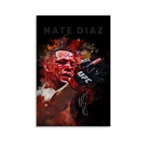Nate Diaz Poster Dekorative Malerei Leinwand Wandkunst Wohnzimmer Poster Schlafzimmer Malerei,Wandkunst Bilddruck Moderne Familienzimmer Dekor 24x36inch(60x90cm) von LUENYUDE
