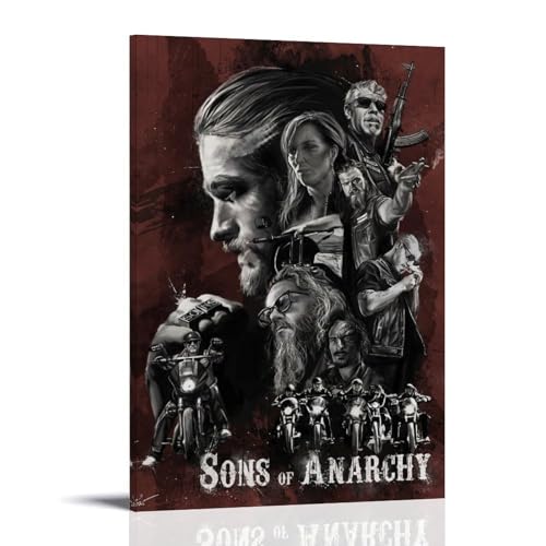 Sons of Anarchy TV Show Poster Dekorative Malerei Leinwand Wandkunst Wohnzimmer Poster Schlafzimmer Malerei,Wandkunst Bilddruck Moderne Familienzimmer Dekor 12x18inch(30x45cm) von LUENYUDE