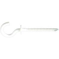 Lüsebrink - Gebogener Schraubhaken mit Holzgewinde 4,4x83 weiß beschichtet Lüsebrink - Gebogener Schraubhaken mit Holzgewinde 4,4x83 weiß beschichtet von LÜSEBRINK