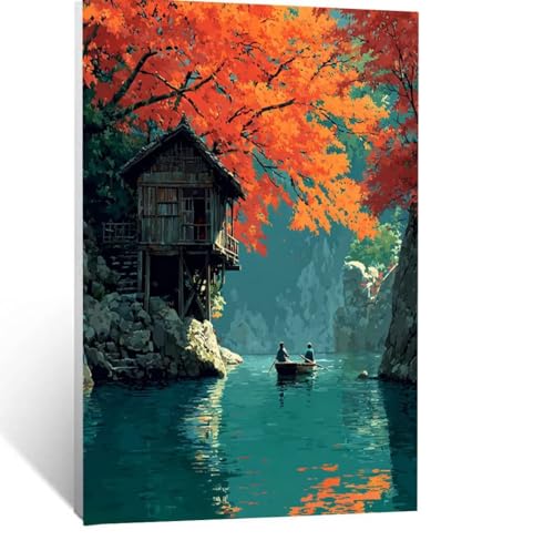 Malen Nach Zahlen Erwachsene Boot Malen Nach Zahlen Kinder Landschaft mit Pinsel und Wasserdicht Leinwand Acrylfarben Set, Diy Set Erwachsene Bilder 80 x 60 CM für Zimmer Deko Geschenke LSJ-0116 Malen Nach Zahlen Erwachsene Boot Malen Nach Zahlen Kinder Landschaft mit Pinsel und Wasserdicht Leinwand Acrylfarben Set, Diy Set Erwachsene Bilder 80 x 60 CM für Zimmer Deko Geschenke LSJ-0116 von LUESSJAO