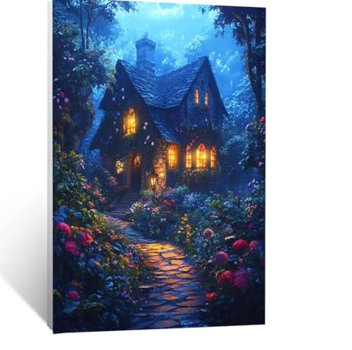 Malen Nach Zahlen Erwachsene Kabine Malen Nach Zahlen Kinder Blume mit Pinsel und Wasserdicht Leinwand Acrylfarben Set, Diy Set Erwachsene Bilder 100 x 150cm für Deko Wohnzimmer Geschenke LSJ-6171 von LUESSJAO