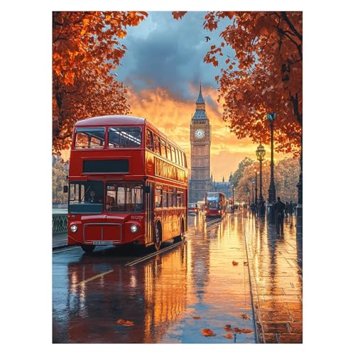 Malen Nach Zahlen Erwachsene London Malen Nach Zahlen Kinder Stadt mit Pinsel und Wasserdicht Leinwand Acrylfarben Set, Diy Set Erwachsene Bilder 30 x 40CM für Deko Wohnzimmer Geschenke LSJ-6986 Malen Nach Zahlen Erwachsene London Malen Nach Zahlen Kinder Stadt mit Pinsel und Wasserdicht Leinwand Acrylfarben Set, Diy Set Erwachsene Bilder 30 x 40CM für Deko Wohnzimmer Geschenke LSJ-6986 von LUESSJAO