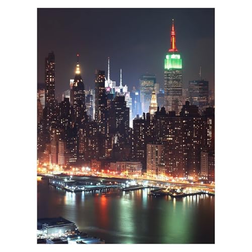 Malen Nach Zahlen Erwachsene New York Malen Nach Zahlen Kinder Nachtansicht mit Pinsel und Wasserdicht Leinwand Acrylfarben Set, Diy Set Erwachsene Bilder 70 x 95CM für Deko Wohnzimmer LSJ-6986 Malen Nach Zahlen Erwachsene New York Malen Nach Zahlen Kinder Nachtansicht mit Pinsel und Wasserdicht Leinwand Acrylfarben Set, Diy Set Erwachsene Bilder 70 x 95CM für Deko Wohnzimmer LSJ-6986 von LUESSJAO