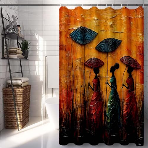Duschrollo 90x200cm, Rot Duschvorhang Frau Duschrollo für Badewanne Wasserdicht Shower Curtains, Shower Curtain Polyester Textil mit ösen und 12 Duschringen für Badezimmer Deko, Badewanne -lsy25071C Duschrollo 90x200cm, Rot Duschvorhang Frau Duschrollo für Badewanne Wasserdicht Shower Curtains, Shower Curtain Polyester Textil mit ösen und 12 Duschringen für Badezimmer Deko, Badewanne -lsy25071C von LUESUAYN