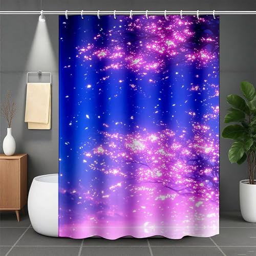 Duschrollo für Badewanne 100x180 cm, Rosa Duschvorhang Kirschblüten Duschrollo Wasserabweisend Shower Curtains Polyester Duschvorhänge mit 12 Duschvorhangringe für Badewanne und Bad -lsy25074S Duschrollo für Badewanne 100x180 cm, Rosa Duschvorhang Kirschblüten Duschrollo Wasserabweisend Shower Curtains Polyester Duschvorhänge mit 12 Duschvorhangringe für Badewanne und Bad -lsy25074S von LUESUAYN