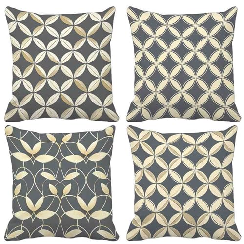 Kissenbezug Einfachheit Sofakissen 4er Set, Quadratische Dekokissen Beige Kissenbezüge Weich Samt Zierkissen mit Unsichtbarem Reißverschluss Sofa Kissen für Sofa Balkon 60 x 60 cm -lsy2504UY988 Kissenbezug Einfachheit Sofakissen 4er Set, Quadratische Dekokissen Beige Kissenbezüge Weich Samt Zierkissen mit Unsichtbarem Reißverschluss Sofa Kissen für Sofa Balkon 60 x 60 cm -lsy2504UY988 von LUESUAYN