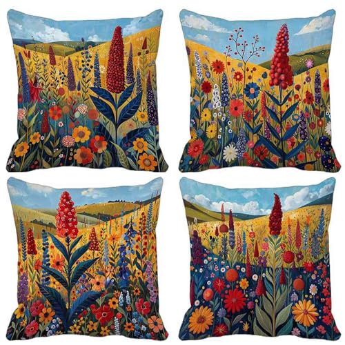 Kissenbezug Ländlich Sofakissen 4er Set, Quadratische Dekokissen Gelb Kissenbezüge Weich Samt Zierkissen mit Unsichtbarem Reißverschluss Sofa Kissen für Sofa Wohnzimmer Balkon 80x80cm -lsy2504F4 Kissenbezug Ländlich Sofakissen 4er Set, Quadratische Dekokissen Gelb Kissenbezüge Weich Samt Zierkissen mit Unsichtbarem Reißverschluss Sofa Kissen für Sofa Wohnzimmer Balkon 80x80cm -lsy2504F4 von LUESUAYN