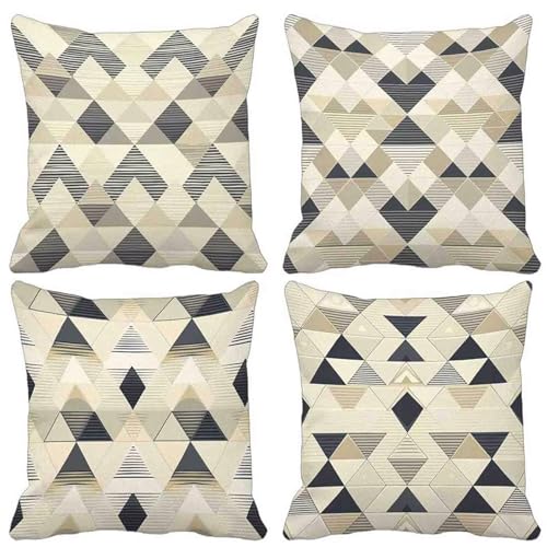 Kissenbezug Linie Sofakissen 4er Set, Quadratische Dekokissen Beige Kissenbezüge Weich Samt Zierkissen mit Unsichtbarem Reißverschluss Sofa Kissen für Sofa Wohnzimmer Balkon 75x75 -lsy25041A3L0 Kissenbezug Linie Sofakissen 4er Set, Quadratische Dekokissen Beige Kissenbezüge Weich Samt Zierkissen mit Unsichtbarem Reißverschluss Sofa Kissen für Sofa Wohnzimmer Balkon 75x75 -lsy25041A3L0 von LUESUAYN