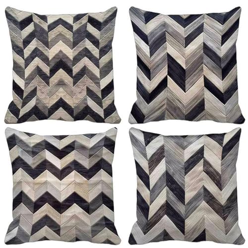 Kissenbezug Streifen Sofakissen 4er Set, Quadratische Dekokissen Creme Kissenbezüge Weich Samt Zierkissen mit Unsichtbarem Reißverschluss Sofa Kissen für Sofa Wohnzimmer Balkon 80x80 cm -lsy2504QX Kissenbezug Streifen Sofakissen 4er Set, Quadratische Dekokissen Creme Kissenbezüge Weich Samt Zierkissen mit Unsichtbarem Reißverschluss Sofa Kissen für Sofa Wohnzimmer Balkon 80x80 cm -lsy2504QX von LUESUAYN