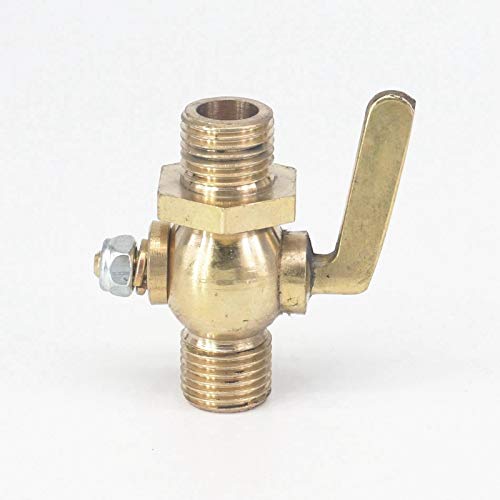 1pc Messing Ablass Benzinhahn Absperrventil 1/4 "; BSP Außengewinde for Kraftstoff Gas Öl Luft von LUFAA