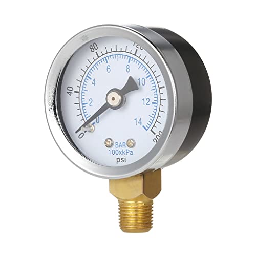 LUFAA 0-200psi 0-14bar Mini Manometer Zifferblatt Luftkompressor Messgerät Hydraulik Druckprüfer Doppelskala Messgerät Halterung 1St LUFAA 0-200psi 0-14bar Mini Manometer Zifferblatt Luftkompressor Messgerät Hydraulik Druckprüfer Doppelskala Messgerät Halterung 1St von LUFAA