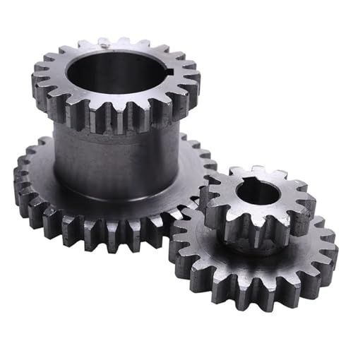 LUFAA 2pcs/Set Dual Dears Metall Drehgetriebe CJ0618 Zähne T29XT21 T20XT12 Doppelte Gear (Color : Silver) von LUFAA