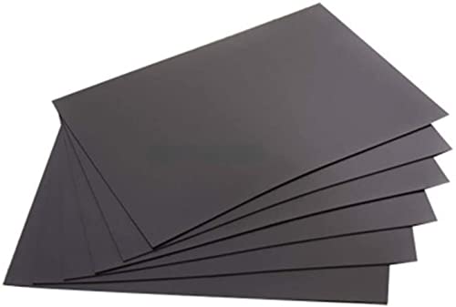 LUFAA 5pcs / 10pcs A4 Magnetenblätter Schwarze Magnetmatten for Kühlschrankfoto- und Bildschneiddüsenhandwerk Magnet Magnet auf Einer Seite 0,5 mm (Color : 5pcs) von LUFAA