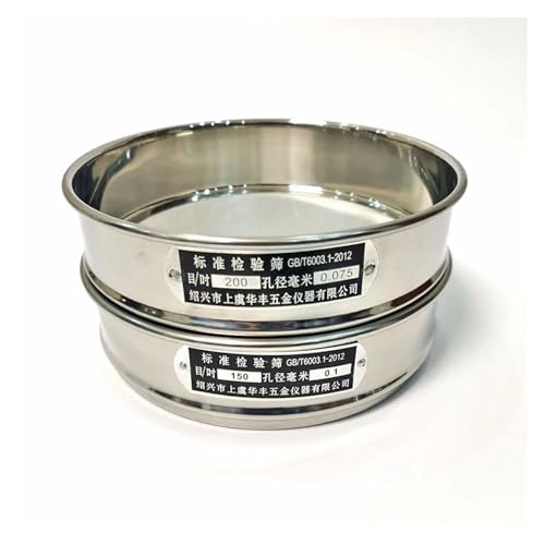 LUFAA Lab 12-200 Mesh 1 Stück Edelstahl Standard-Analysensieb Durchmesser 20 cm Mehlsieb zur Probenahme mit doppellagigem Stanzrahmen (Capacity : 8 mesh(2.5mm)) von LUFAA