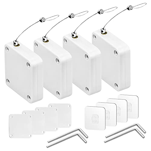 LUFEIS Automatische Türschließer, 4 Stück Mini Türschließer, Türschließer Ohne Bohren,1000G Zugkraft, Multifunktional Automatisch Türschließer, Türschließer für Home Offices Eingesetzt(Weiß) von LUFEIS