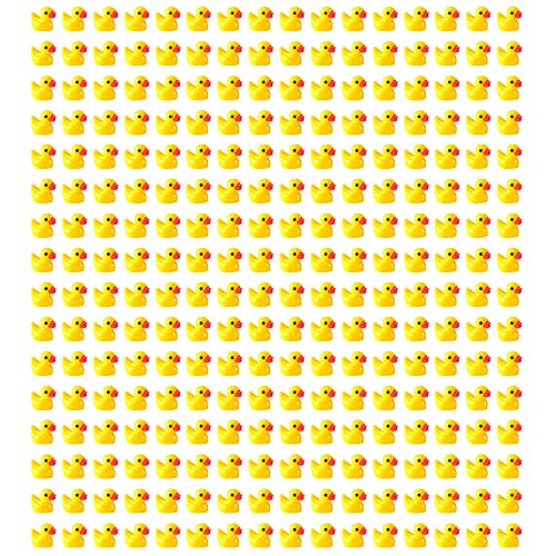 LUFEIS Mini Enten Figuren, 240 Stück Mini Enten Harz, MiniResin Ducks, Tiny Resin Duck, Enten Minis Tierfiguren für Aquarium Miniaturgarten Puppenhaus Handwerk Topfdekorationen zum Selbermachen (Gelb) von LUFEIS