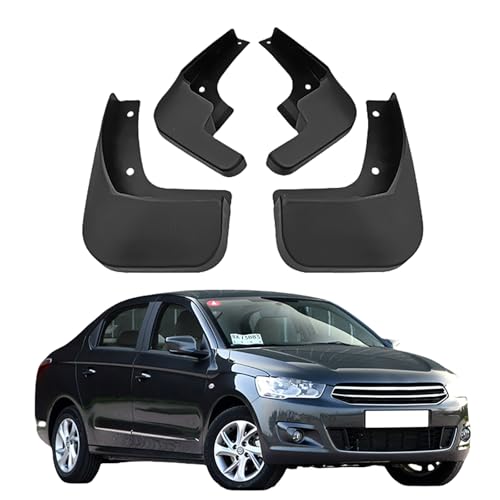 LUGIWN Schmutzfänger für Citroen C-Elysee 2013-2017, Spritzschutz Kotflügel, Fahrzeug vorne und hinten Spritzschutz Protection ZubehöR von LUGIWN