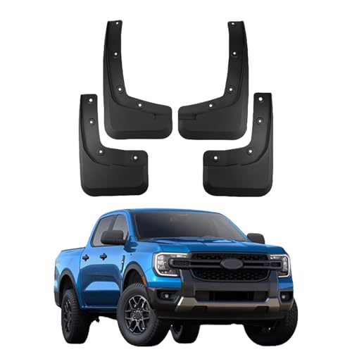LUGIWN Schmutzfänger für Ford Ranger 2024, Spritzschutz Kotflügel, Fahrzeug vorne und hinten Spritzschutz Protection ZubehöR von LUGIWN
