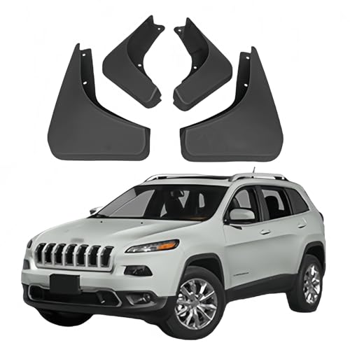 LUGIWN Schmutzfänger für Jeep Cherokee 2014-2018, Spritzschutz Kotflügel, Fahrzeug vorne und hinten Spritzschutz Protection ZubehöR von LUGIWN