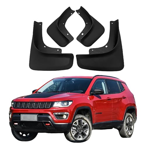 LUGIWN Schmutzfänger für Jeep Compass 2.4L 2017-2020, Spritzschutz Kotflügel, Fahrzeug vorne und hinten Spritzschutz Protection ZubehöR von LUGIWN