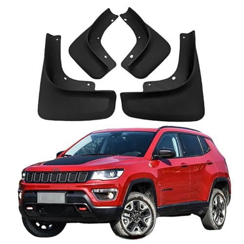LUGIWN Schmutzfänger für Jeep Compass 2.4L 2017-2020, Spritzschutz Kotflügel, Fahrzeug vorne und hinten Spritzschutz Protection ZubehöR von LUGIWN