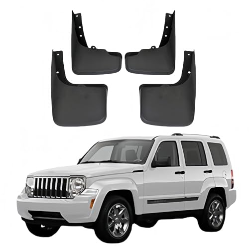 LUGIWN Schmutzfänger für Jeep Liberty 2008-2012, Spritzschutz Kotflügel, Fahrzeug vorne und hinten Spritzschutz Protection ZubehöR von LUGIWN