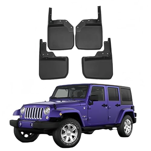 LUGIWN Schmutzfänger für Jeep Wrangler JK 2008-2018, Spritzschutz Kotflügel, Fahrzeug vorne und hinten Spritzschutz Protection ZubehöR von LUGIWN