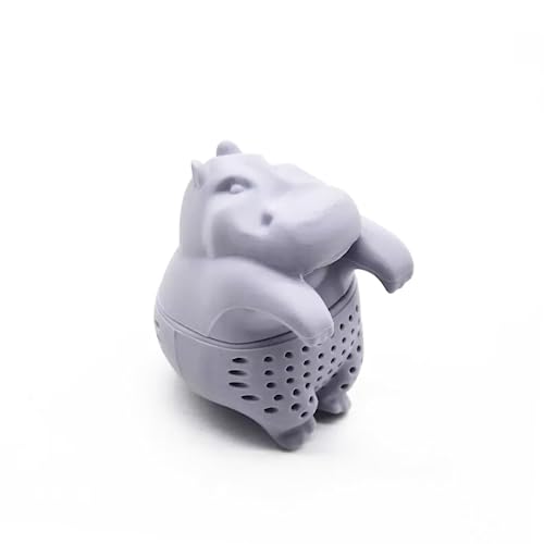 Kreative Silikon teeei, Niedliches teeei für losen tee, Interessantes tee ei sieb-Diese tee sieb macht die Teezeit angenehm(Graues Nilpferdbaby) von LUHEVIDIA