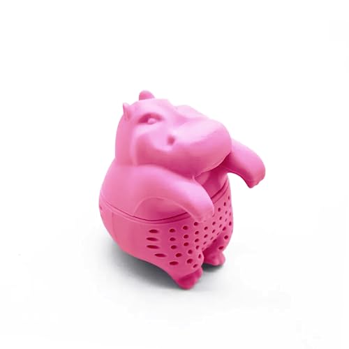 Kreative Silikon teeei, Niedliches teeei für losen tee, Interessantes tee ei sieb-Diese tee sieb macht die Teezeit angenehm(Rosa Baby-Nilpferd) von LUHEVIDIA