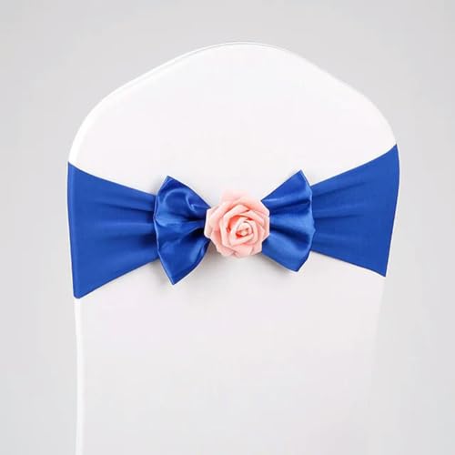 LUHYSU Einfarbig Stuhllehne Blume Schleife Krawatte Dekoration Elasticage Hochzeit Weihnachten Party Stuhlbezug-01 von LUHYSU