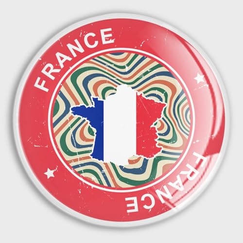 Dekorative Magnete für Kühlschrank, Frankreich-Flaggen, runde Whiteboard-Magnete, Glas, Kühlschrankmagnete für Werbetafel, Büro, Tafel, Küche, Zuhause von LUIJORGY