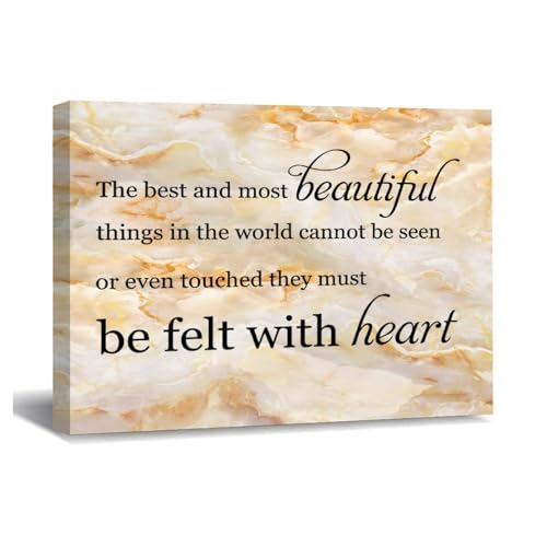 LUIJORGY Leinwandbild, Poster mit Aufschrift "The Best And Most Beautiful Things in The World Cannot Be Seen Or Even Touched They Must Be Felt - The Best And Most Beautiful Things in The World Cannot von LUIJORGY