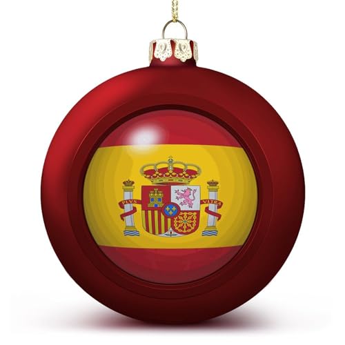 Nationalflagge Ball Ornamente, Spanien_ Flagge Ball Ornamente für Weihnachtsbaumdekoration, rotes Spanien_ Weihnachtskugel-Ornament Weihnachtskugeln für Kinder Freunde Nationalflagge Ball Ornamente, Spanien_ Flagge Ball Ornamente für Weihnachtsbaumdekoration, rotes Spanien_ Weihnachtskugel-Ornament Weihnachtskugeln für Kinder Freunde von LUIJORGY