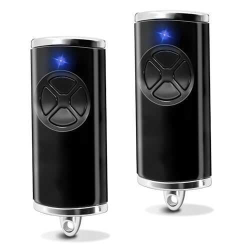 2PCS LUIRSAY Ersatz Handsender für Hörmann 4511736, 4 Kanal Fernbedienung 868,3 BS MHz Kompatibel mit Hörmann HSM4 HSE2 HS1 HS4 HSZ1 HSZ2, Schwarz von LUIRSAY