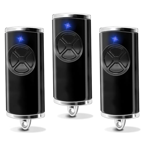 3PCS LUIRSAY Ersatz Handsender für Hörmann 4511736, 4 Kanal Fernbedienung 868,3 BS MHz Kompatibel mit Hörmann HSM4 HSE2 HS1 HS4 HSZ1 HSZ2, Schwarz von LUIRSAY