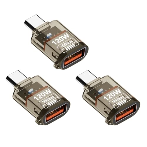 LUIRSAY 3 Stück USB C auf USB-C Adapter 10 Gbps 5V/9V/12V OTG Adapter für Type C Computer/Laptops/U-Scheibe/Festplatte von LUIRSAY