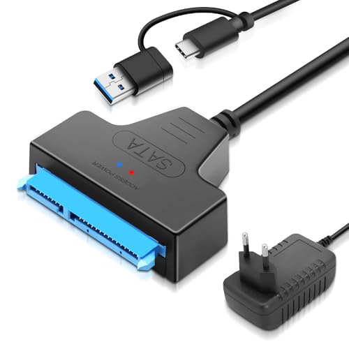 LUIRSAY SATA USB Adapter, SATA to USB Festplatten Adapter für Externen und Internen Festplatten SSD/HDD 2,5 3,5 Zoll Adapter Kompatibel mit Windows, Mac und Linux Betriebssystemen von LUIRSAY