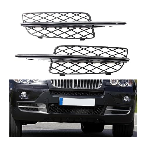 LUISAS Nebelscheinwerfer Gitter für BMW X5 E70 2008 2009 2010-51117159593 51117159594,Vorne Links Rechts Unteren Stoßstange Nebelscheinwerfer Grill Abdeckung Trim von LUISAS