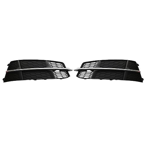 LUISAS Nebelscheinwerfer Gitter für Audi A6 C7 S-Line 2015 2016 2017 2018-4G0807681AN,Vorne Links Rechts Unteren Stoßstange Nebelscheinwerfer Grill Abdeckung Trim,B-Chrome Line Sports von LUISAS