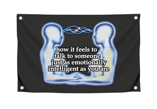Lustige Flagge mit zwei Emotions-verbundenen Menschen, cooles Poster aus Polyester an der Wand mit vier Messingösen, einseitiges Meme-Baner für Dekoration, Zimmer, Innen- und Außenbereich, Hinterhöfe Lustige Flagge mit zwei Emotions-verbundenen Menschen, cooles Poster aus Polyester an der Wand mit vier Messingösen, einseitiges Meme-Baner für Dekoration, Zimmer, Innen- und Außenbereich, Hinterhöfe von LUIVU