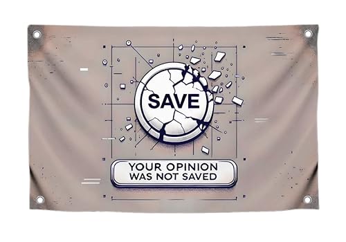 Meme-Flagge mit Zitat "Save Your Opinion Was Not Saved", mit vier Messingösen, einseitig, lustige Flaggen für Schlafsaal, College, Mädchen und Jungs, Polyester, cooler Wandteppich für Schlafzimmer Meme-Flagge mit Zitat "Save Your Opinion Was Not Saved", mit vier Messingösen, einseitig, lustige Flaggen für Schlafsaal, College, Mädchen und Jungs, Polyester, cooler Wandteppich für Schlafzimmer von LUIVU